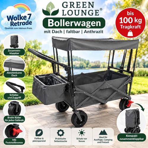 Green lounge bollerwagen - green,