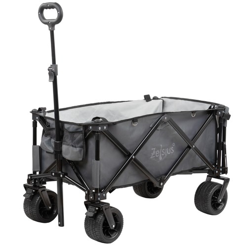 Bollerwagen faltbar grau - faltbar,