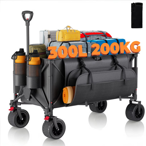 Faltbarer bollerwagen 300l - ✅faltbarer,